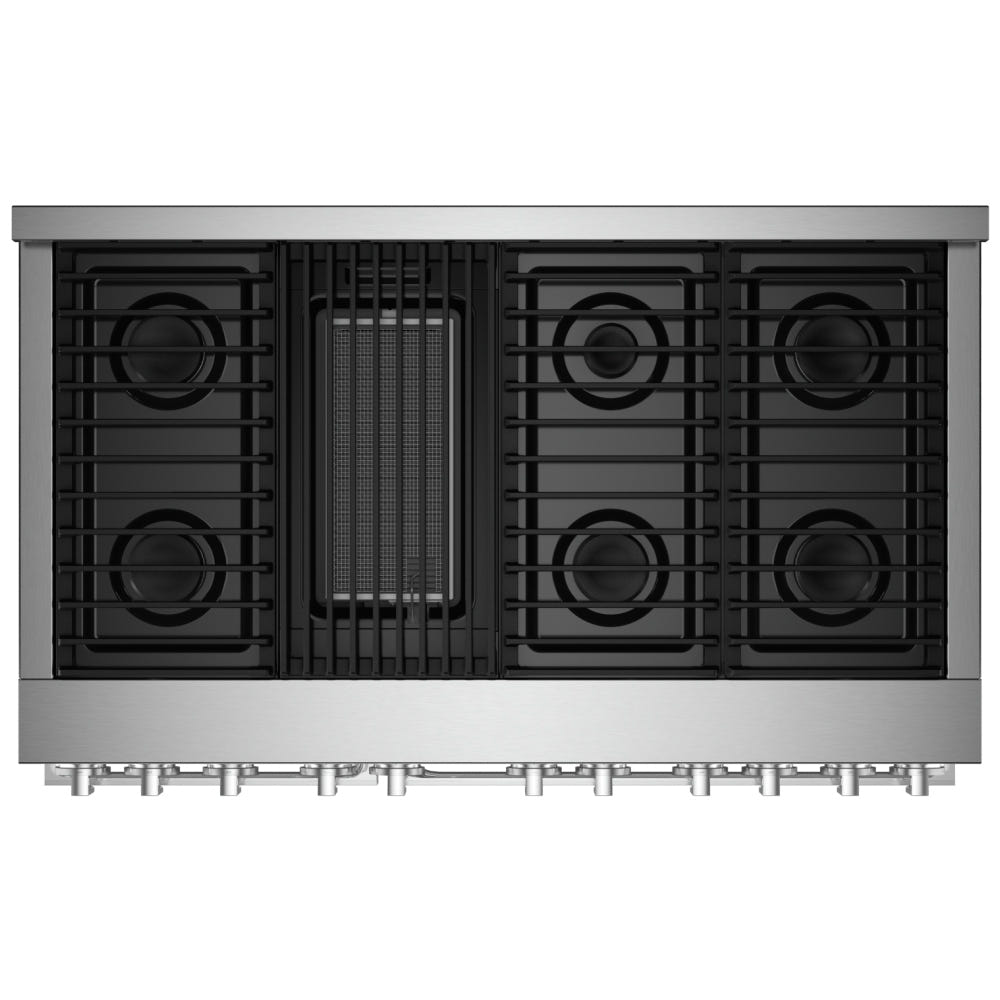 JennAir Rise JGRP748HL Gas Range, 6.3 cu. ft. Capacity, 48 inch Exterior Width, Self Clean, True Convection, 4 Burners, 20,000 BTU