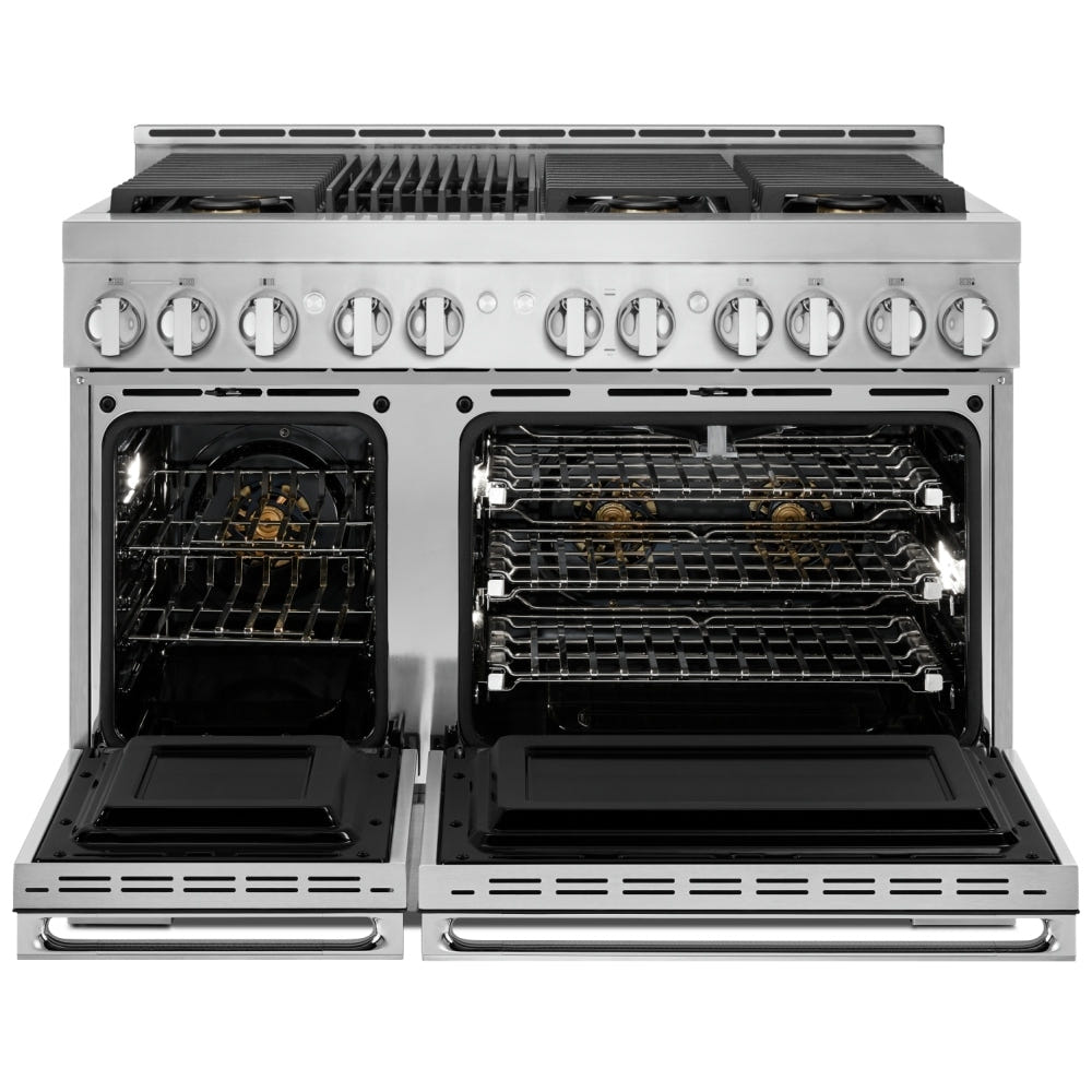 JennAir Rise JGRP748HL Gas Range, 6.3 cu. ft. Capacity, 48 inch Exterior Width, Self Clean, True Convection, 4 Burners, 20,000 BTU