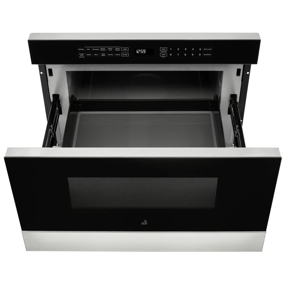 JennAir Noir JMDFS24HM Microwave Drawer, 24 inch Exterior Width, 1.2 cu. ft. Capacity, 950 W Watts, Stainless Steel Interior, Stainless Steel colour