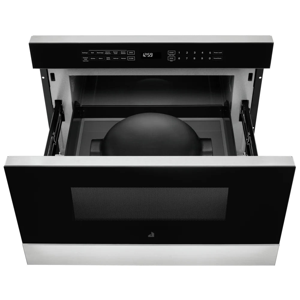 JennAir Noir JMDFS30HM Microwave Drawer, 30 inch Exterior Width, 1.2 cu. ft. Capacity, 950 W Watts, Stainless Steel Interior, Stainless Steel colour