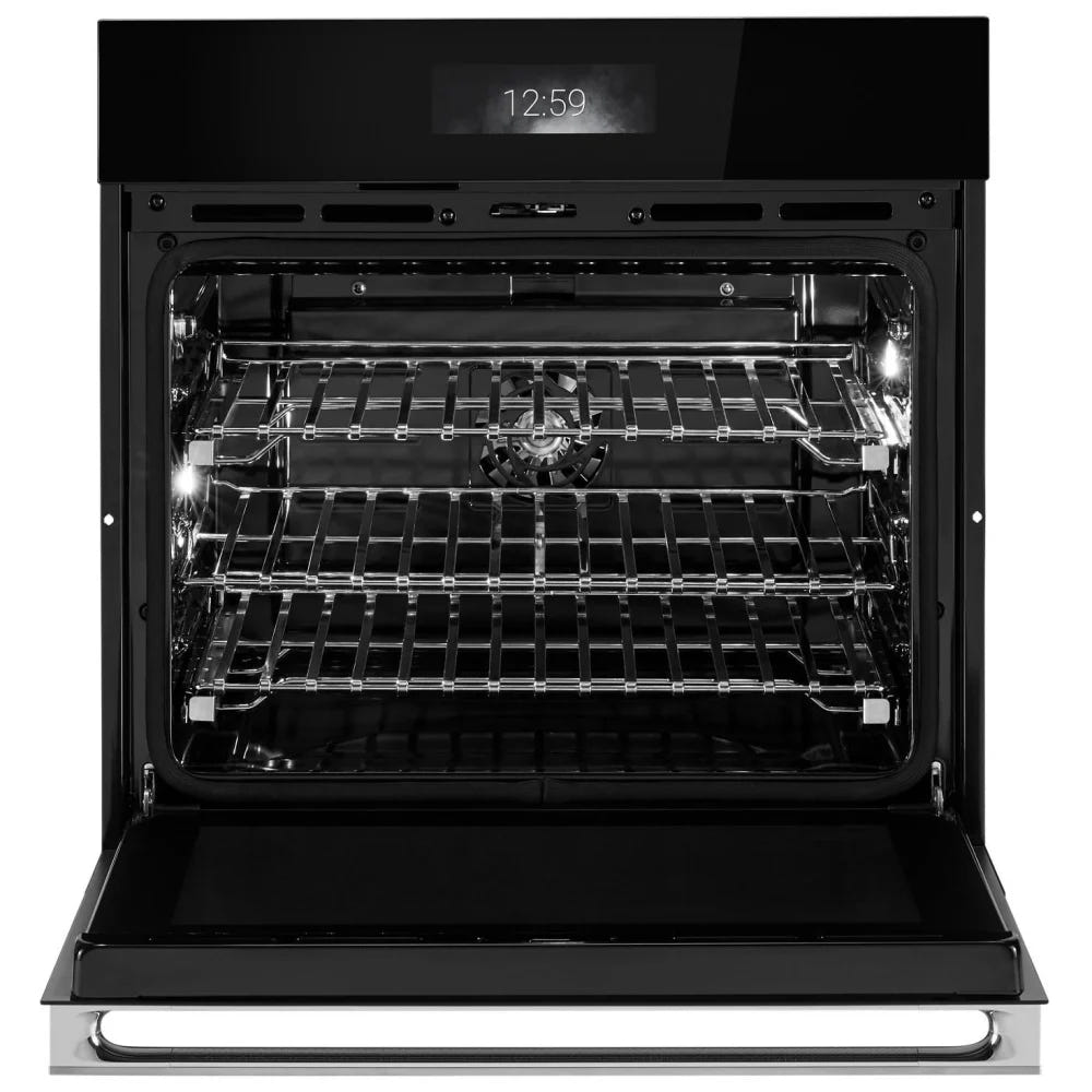 JennAir Noir JOESC530RM 单壁烤箱,外部宽度 30 英寸,真对流,自清洁,5.0 立方英尺容量