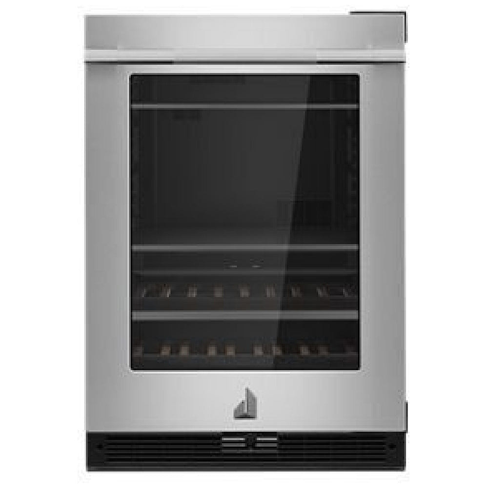 JennAir Rise JUBFR242HL 紧凑型饮料中心台下冷藏,24 英寸宽,能源之星认证,不锈钢色,右开