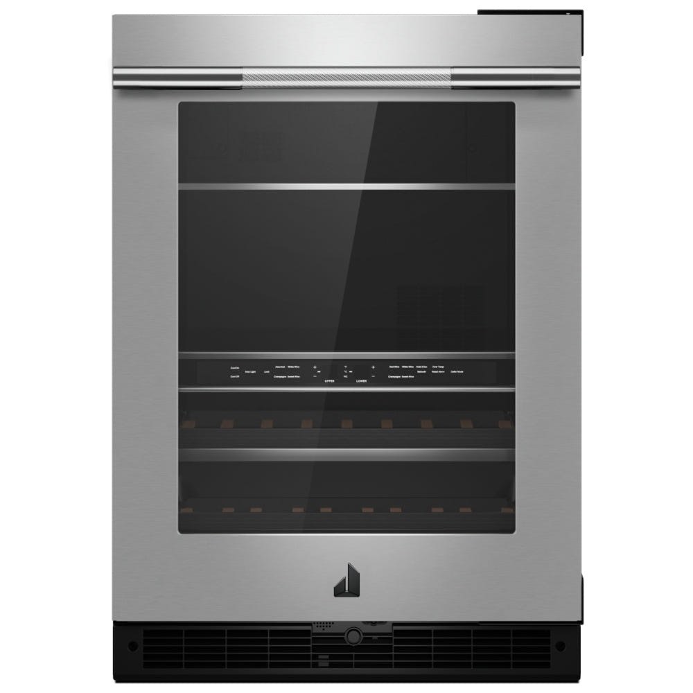 JennAir Rise JUBFR242HL 紧凑型饮料中心台下冷藏,24 英寸宽,能源之星认证,不锈钢色,右开