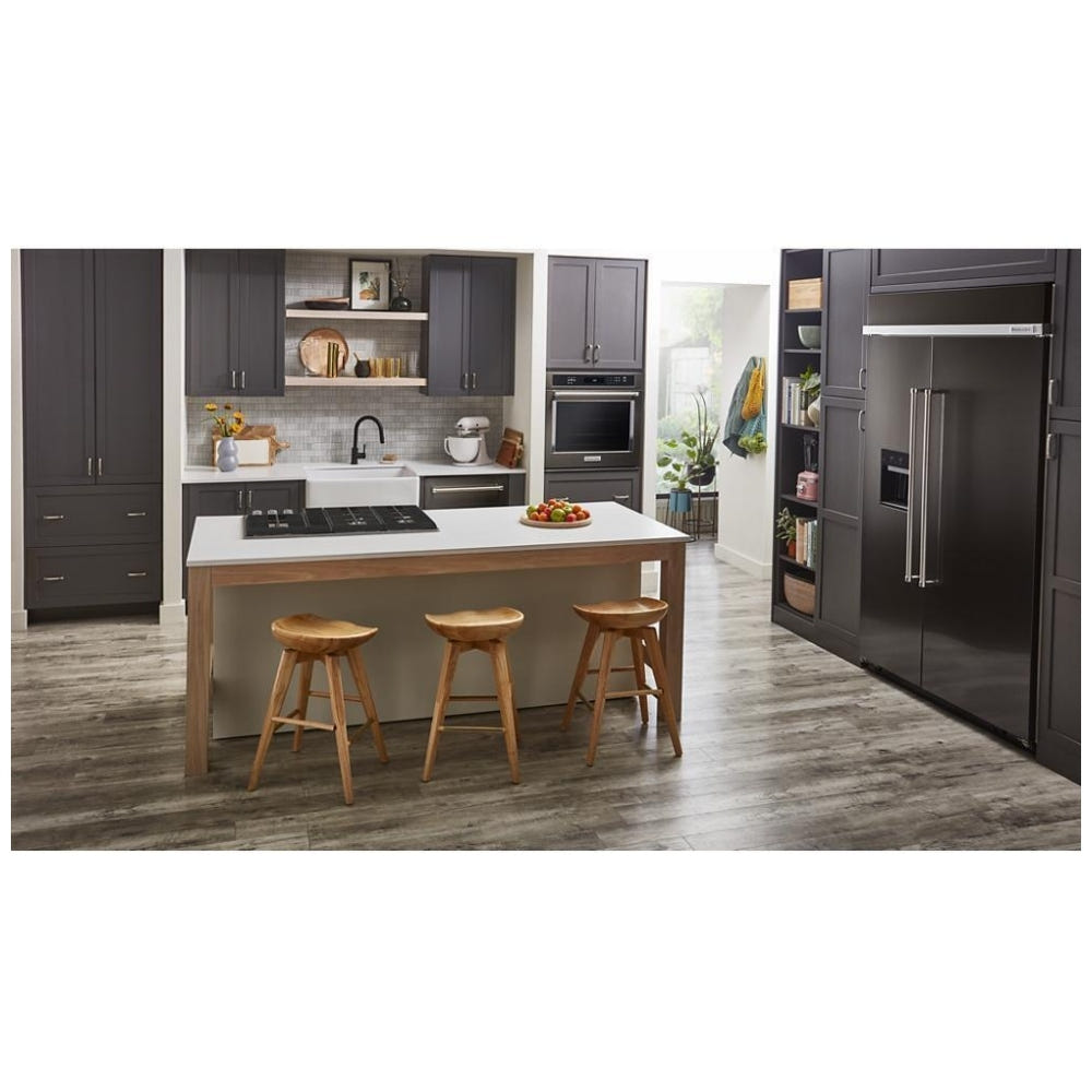 KitchenAid KBSD708MBS Built In Side by Side Refrigerator