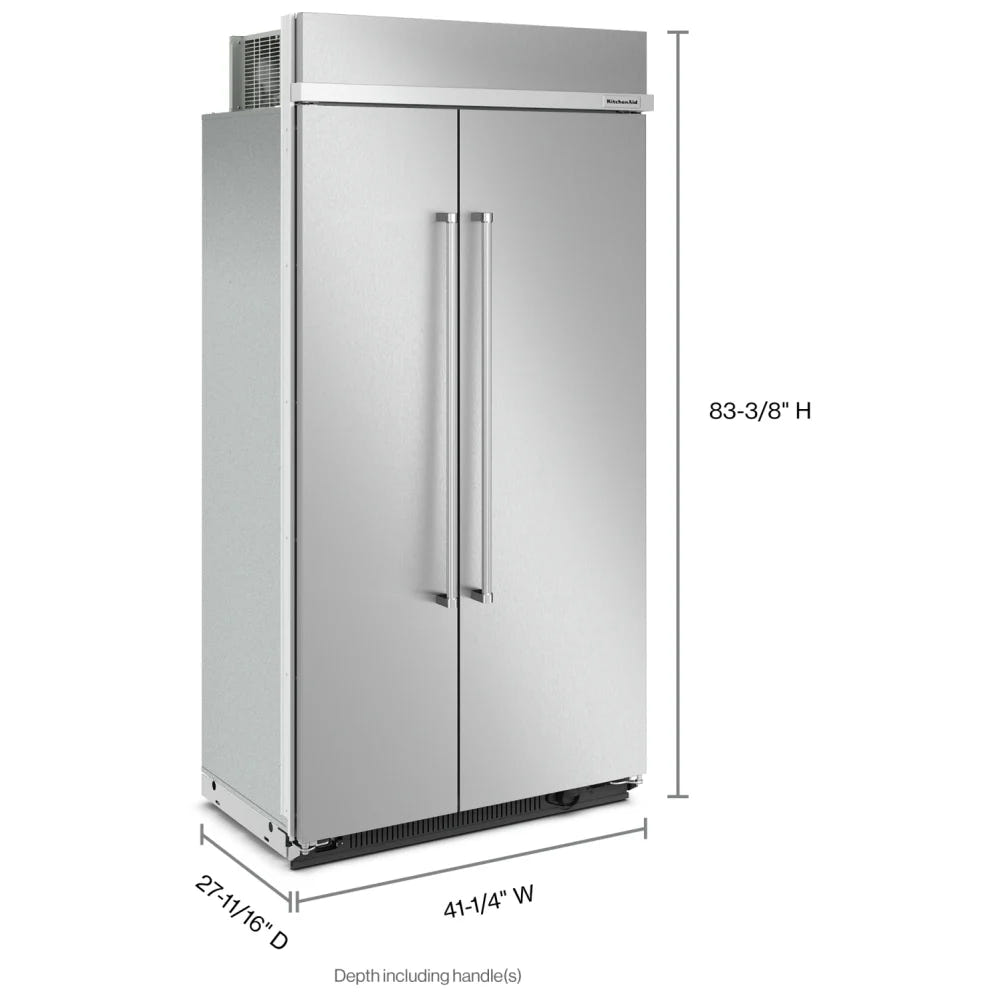 KitchenAid KBSN702MPS Built In Side By Side Refrigerator