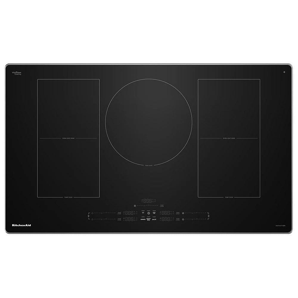 KitchenAid KCIT736SSS 电磁炉,36 英寸外部宽度,5 个燃烧器,不锈钢色