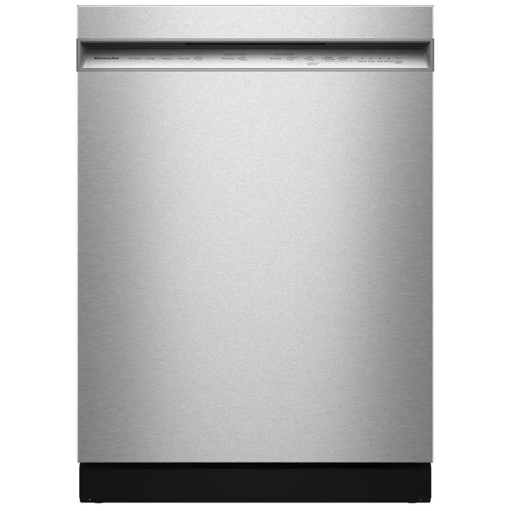 KitchenAid KDFS224SPS 洗碗机,24 英寸外部宽度,47 dB 分贝级别,完全集成,不锈钢(内部),5 种洗涤程序,13 种容量(餐具),PrintShield 不锈钢色
