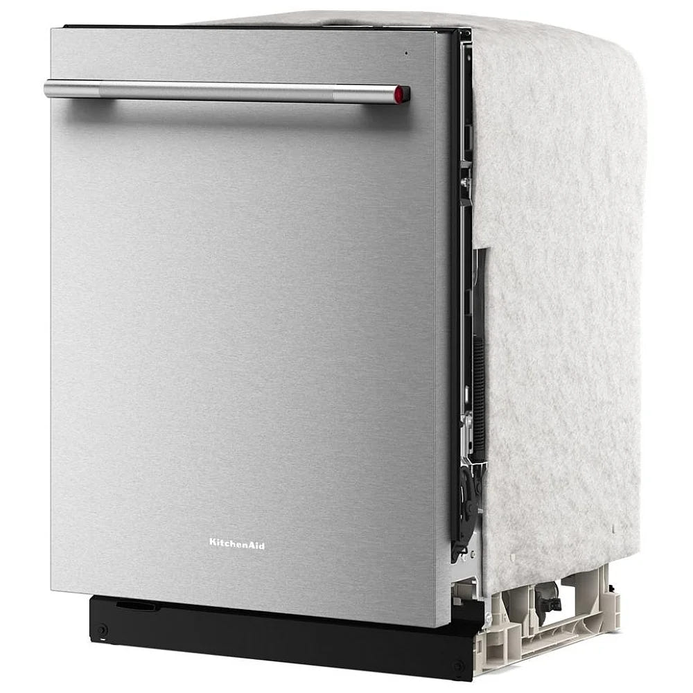 KitchenAid KDTS624SPS 洗碗机,24 英寸外部宽度,44 dB 分贝级别,完全集成,不锈钢(内部),5 种洗涤程序,16 套容量(餐具),PrintShield 不锈钢色