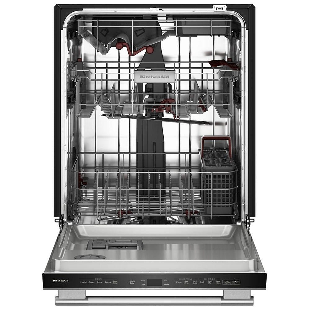 KitchenAid KDTS724SPS 洗碗机,24 英寸外部宽度,44 dB 分贝级别,完全集成,不锈钢(内部),5 种洗涤程序,16 套容量(餐具),PrintShield 不锈钢色