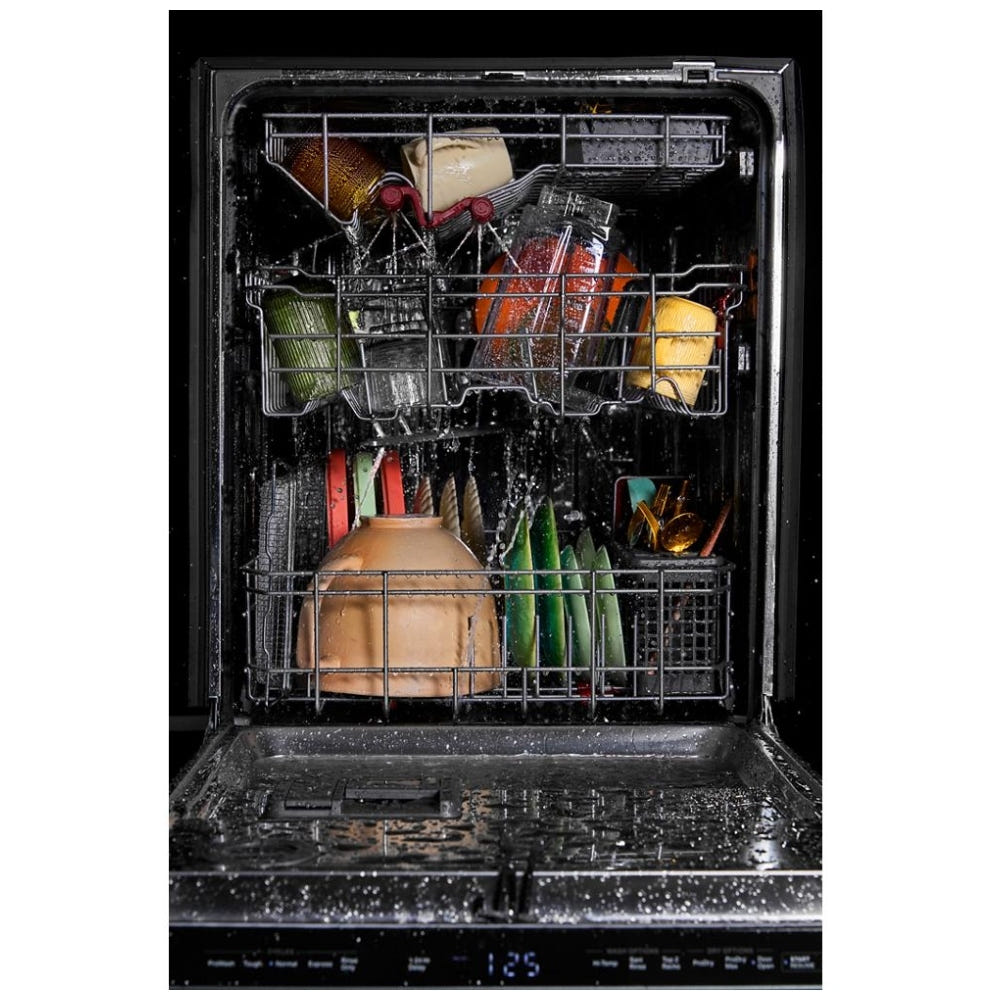KitchenAid KDTS724SPS 洗碗机,24 英寸外部宽度,44 dB 分贝级别,完全集成,不锈钢(内部),5 种洗涤程序,16 套容量(餐具),PrintShield 不锈钢色