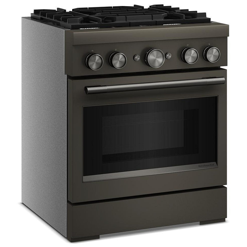 KitchenAid KFDS930SBE Dual Fuel Range, 4.1 cu. ft. Capacity, 30 inch Exterior Width, True Convection, 4 Burners, Air Fry, Self Clean