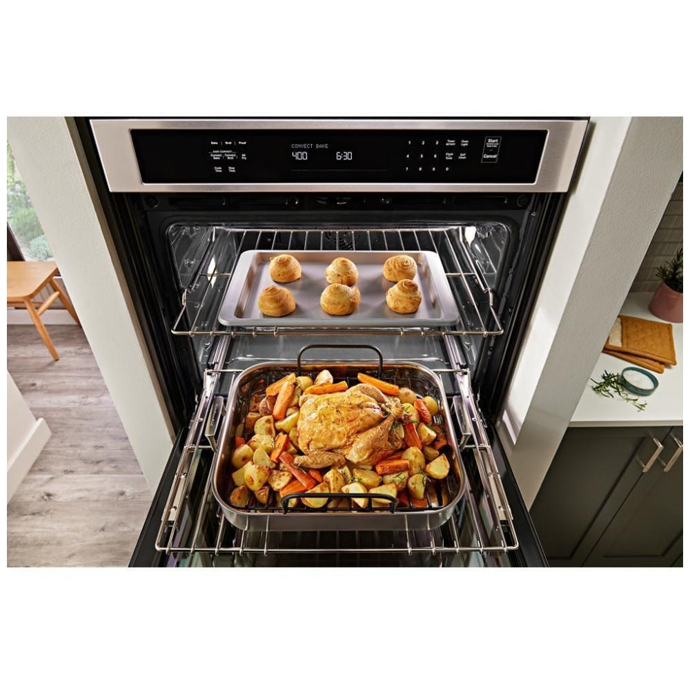 KitchenAid KOEC530PBS Microwave Wall Oven Combo