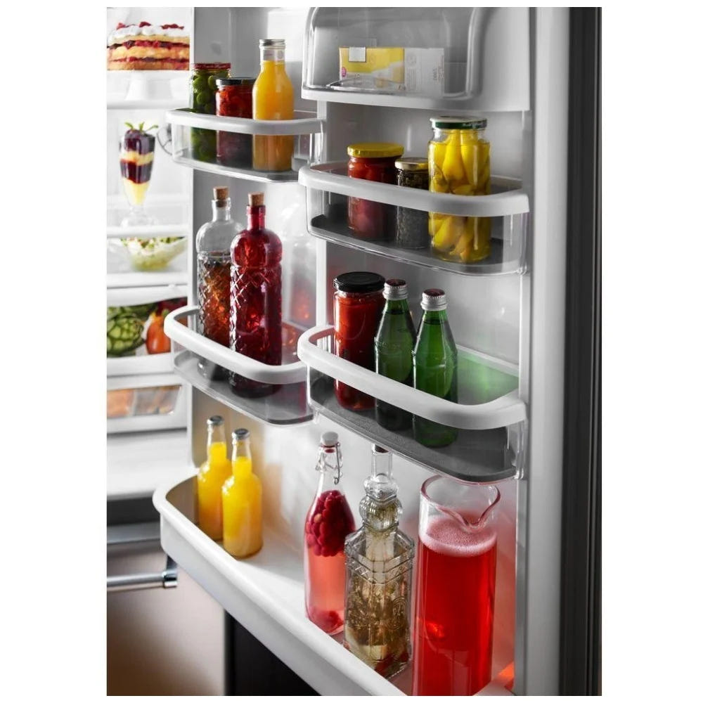 KitchenAid KRBL102ESS Bottom Freezer Refrigerator, 33 inch Width, ENERGY STAR Certified, 22.1 cu. ft. Capacity, Optional Ice Maker (Special Order), Stainless Steel colour