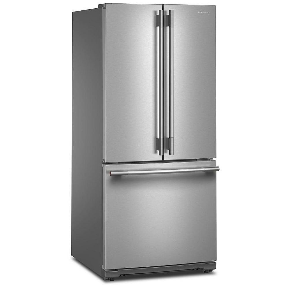 KitchenAid KRFF330SPS French Door Refrigerator, 30 inch Width, 20 cu. ft. Capacity, Water Dispenser (Interior), Ice Dispenser (Freezer Located), PrintShield Stainless colour, FreshChill™, Preserva® Food Care