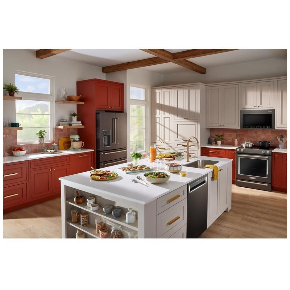 KitchenAid KRMF536RBS 全尺寸法式门冰箱