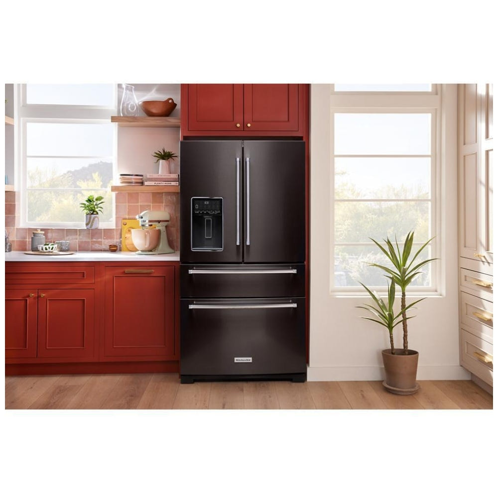KitchenAid KRMF536RBS 全尺寸法式门冰箱