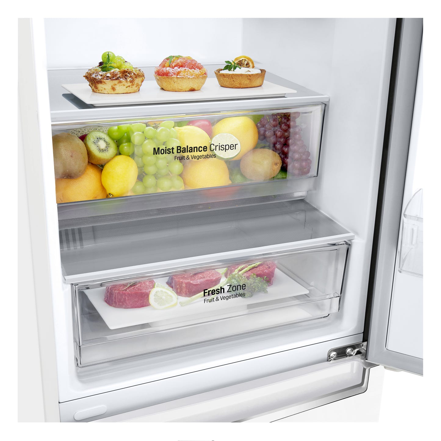 LG LBNC12231W Bottom Freezer Counter Depth Refrigerator