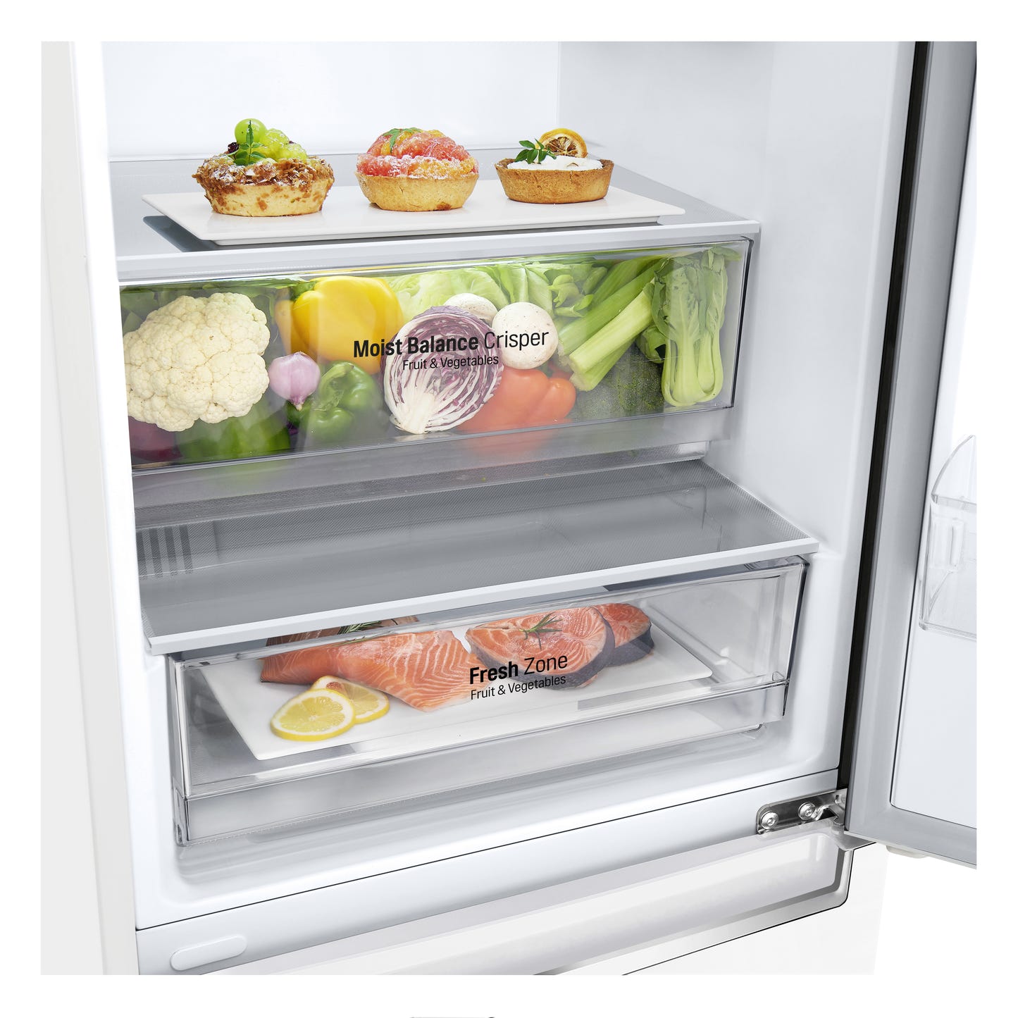 LG LBNC12231W Bottom Freezer Counter Depth Refrigerator
