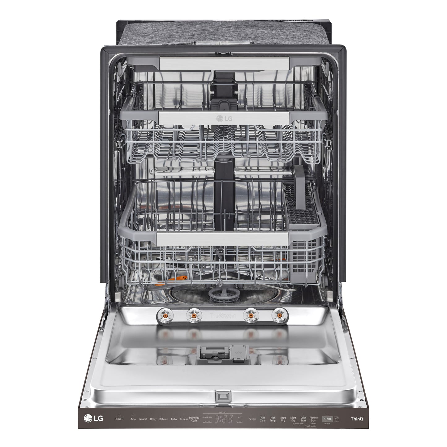 Smart Top Control Dishwasher with QuadWash™ Pro, TrueSteam® and Dynamic Dry™ SMUDGE RESISTANT BLACK STAINLESS STEEL SMUDGE RESISTANT STAINLESS STEEL LDPS6762D