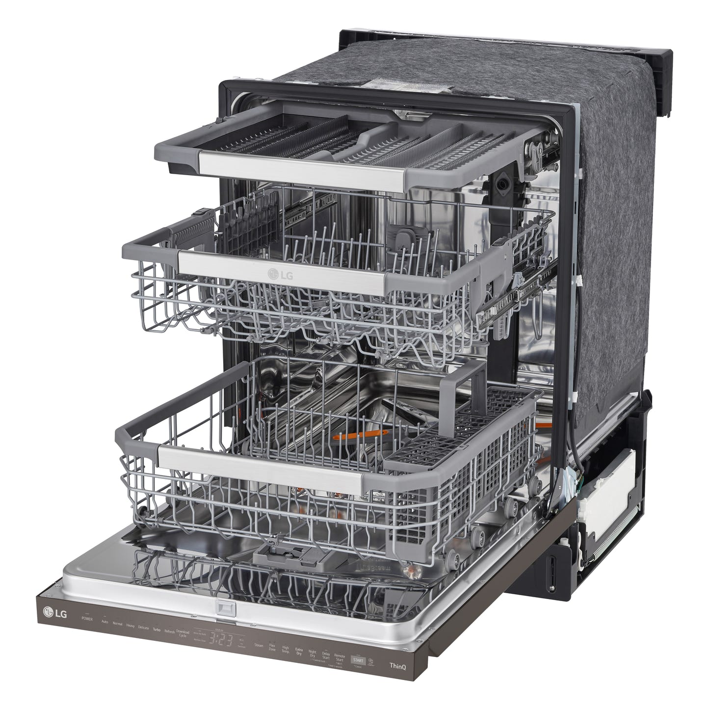 Smart Top Control Dishwasher with QuadWash™ Pro, TrueSteam® and Dynamic Dry™ SMUDGE RESISTANT BLACK STAINLESS STEEL SMUDGE RESISTANT STAINLESS STEEL LDPS6762D