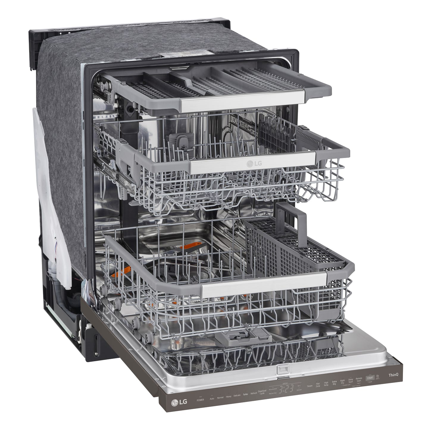 Smart Top Control Dishwasher with QuadWash™ Pro, TrueSteam® and Dynamic Dry™ SMUDGE RESISTANT BLACK STAINLESS STEEL SMUDGE RESISTANT STAINLESS STEEL LDPS6762D