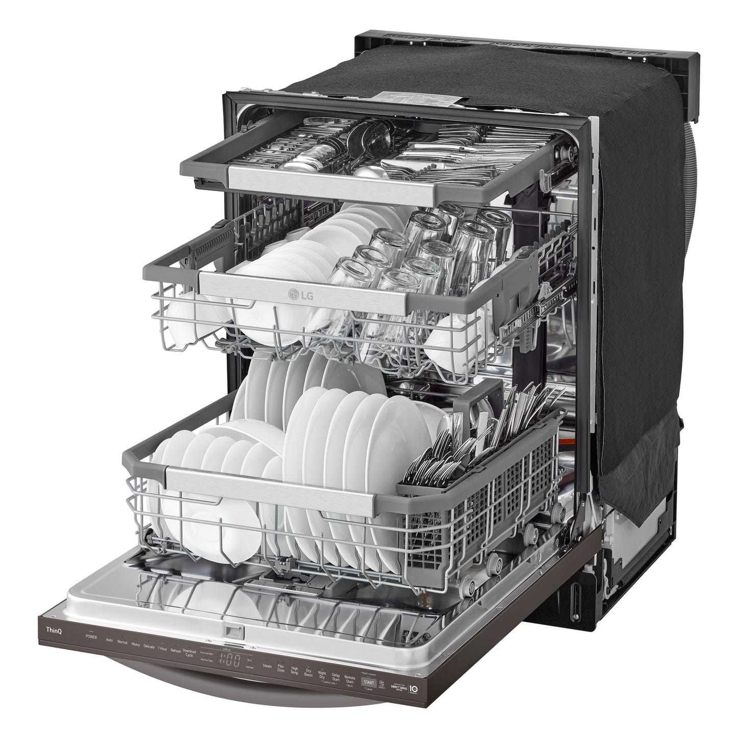 Smart Top Control Dishwasher with 1-Hour Wash & Dry, QuadWash Pro™, TrueSteam® and Dynamic Heat Dry™ LDTH7972D