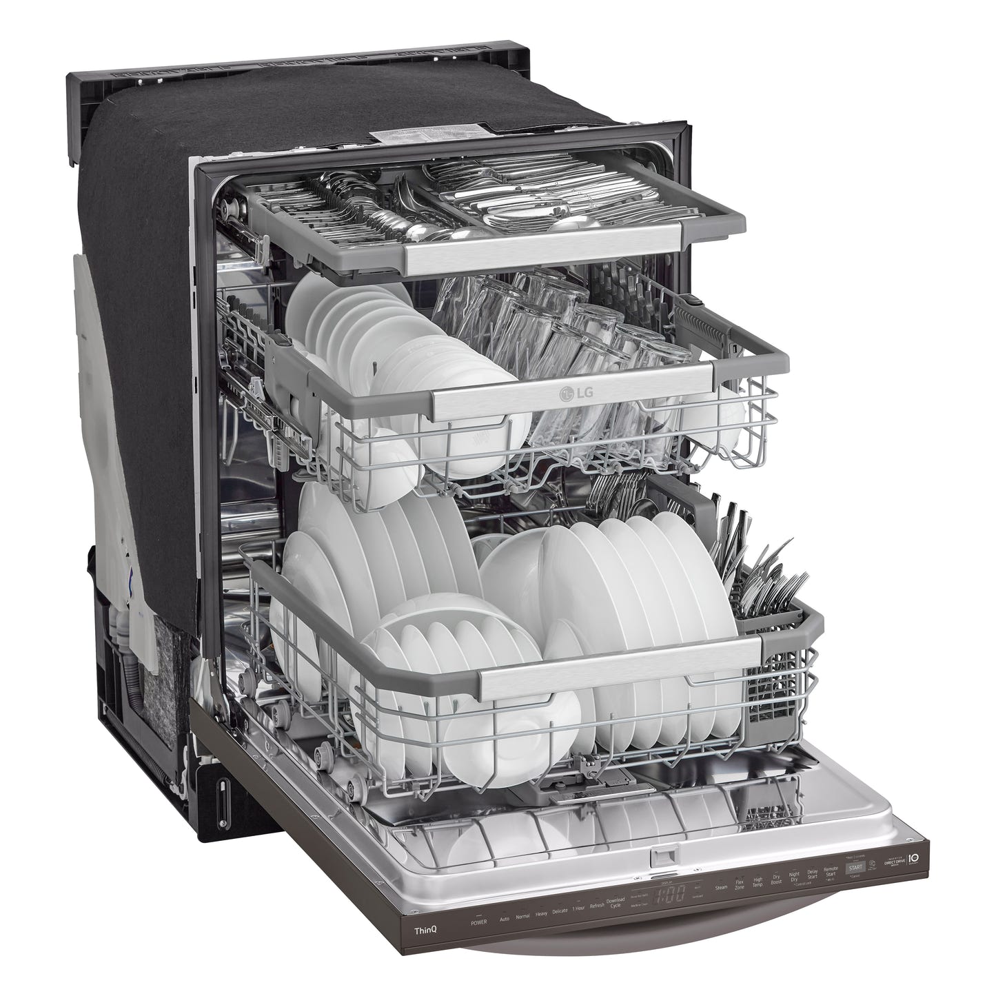 Smart Top Control Dishwasher with 1-Hour Wash & Dry, QuadWash Pro™, TrueSteam® and Dynamic Heat Dry™ LDTH7972D