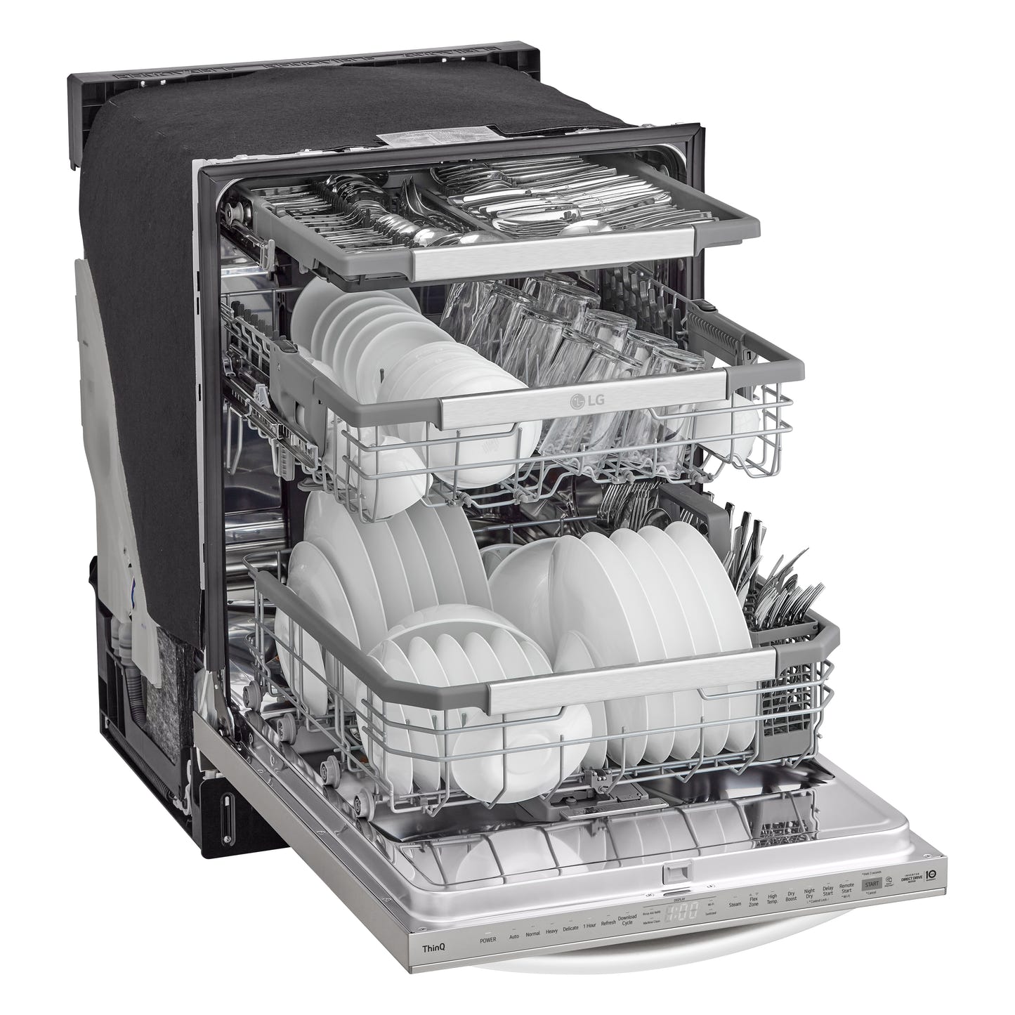 Smart Top Control Dishwasher with 1-Hour Wash & Dry, QuadWash Pro®, TrueSteam®, and Dynamic Heat Dry™ LDTH7972S