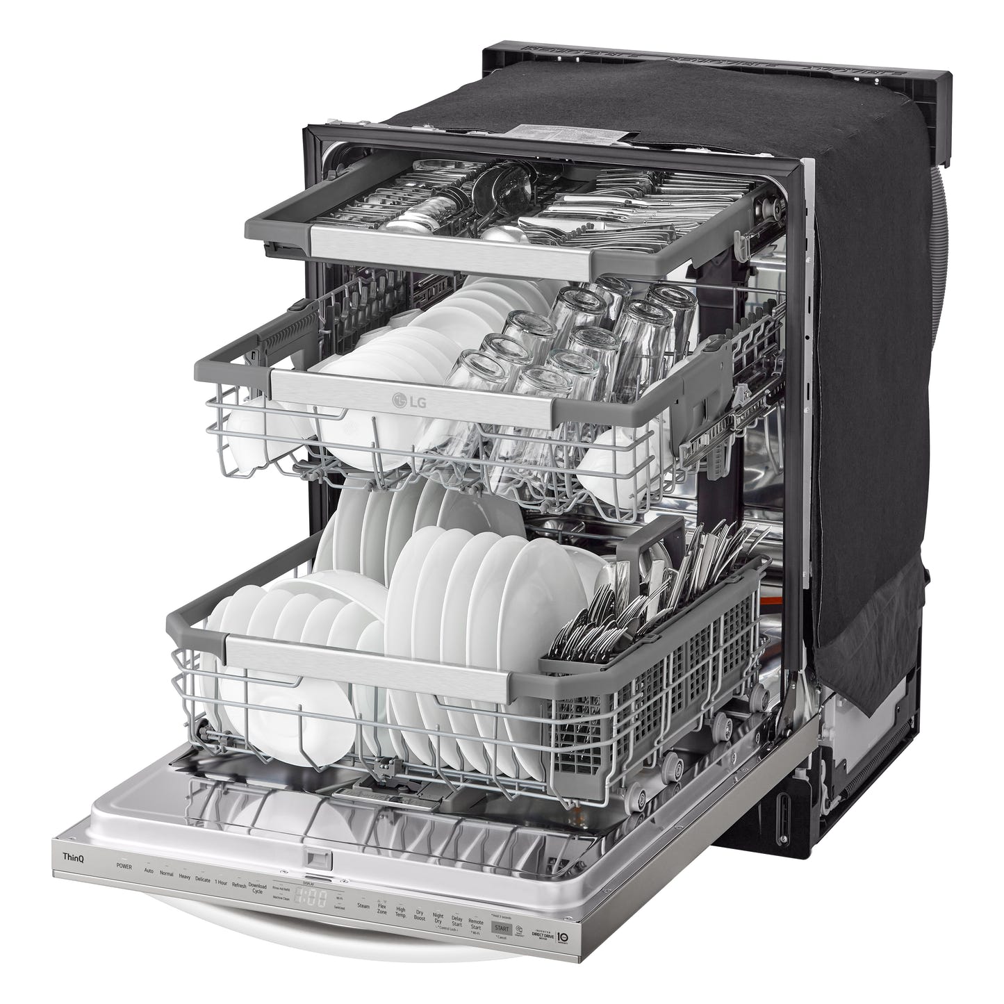 Smart Top Control Dishwasher with 1-Hour Wash & Dry, QuadWash Pro®, TrueSteam®, and Dynamic Heat Dry™ LDTH7972S