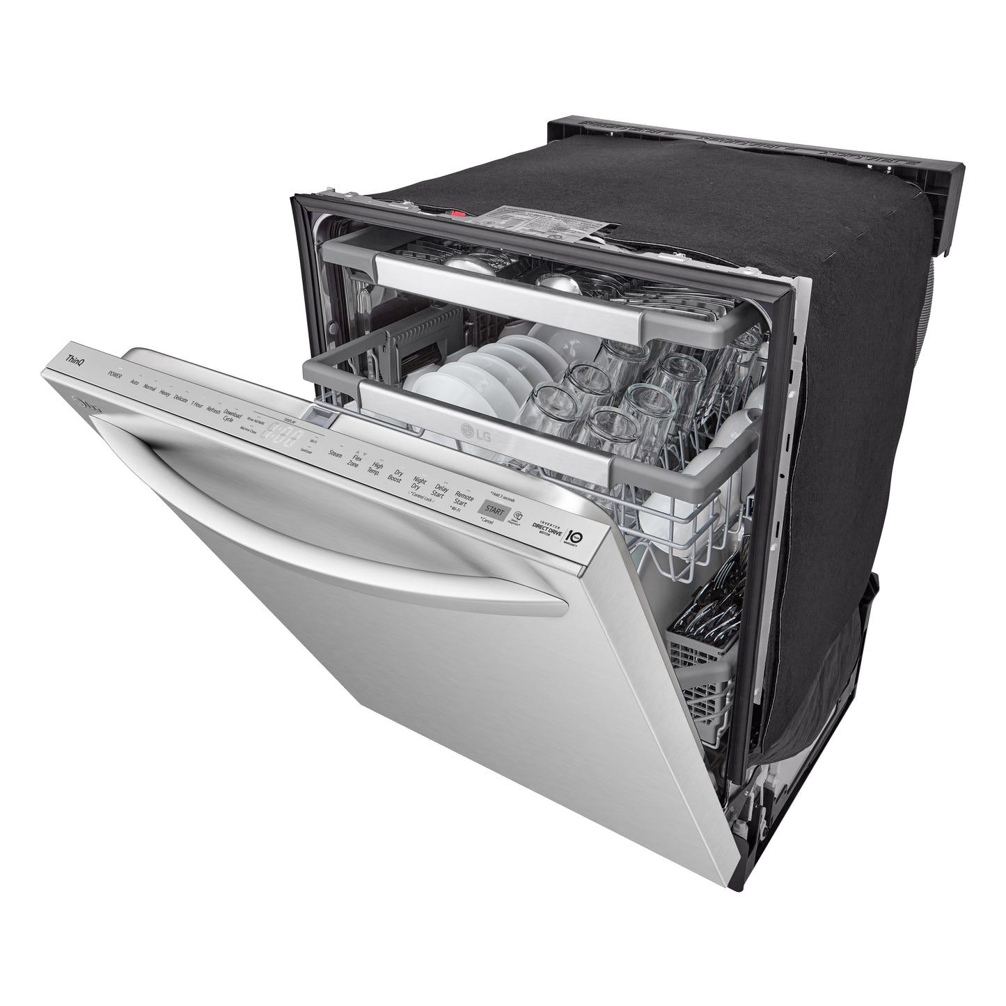 Smart Top Control Dishwasher with 1-Hour Wash & Dry, QuadWash Pro®, TrueSteam®, and Dynamic Heat Dry™ LDTH7972S