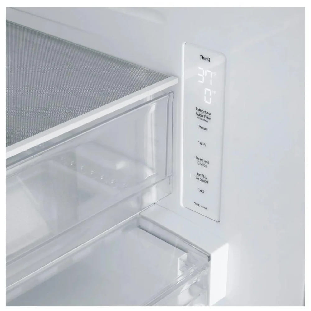 LG LF25H6330S 33" Standard Depth French Door, 25 Cu. Ft, Water Dispenser Exterior