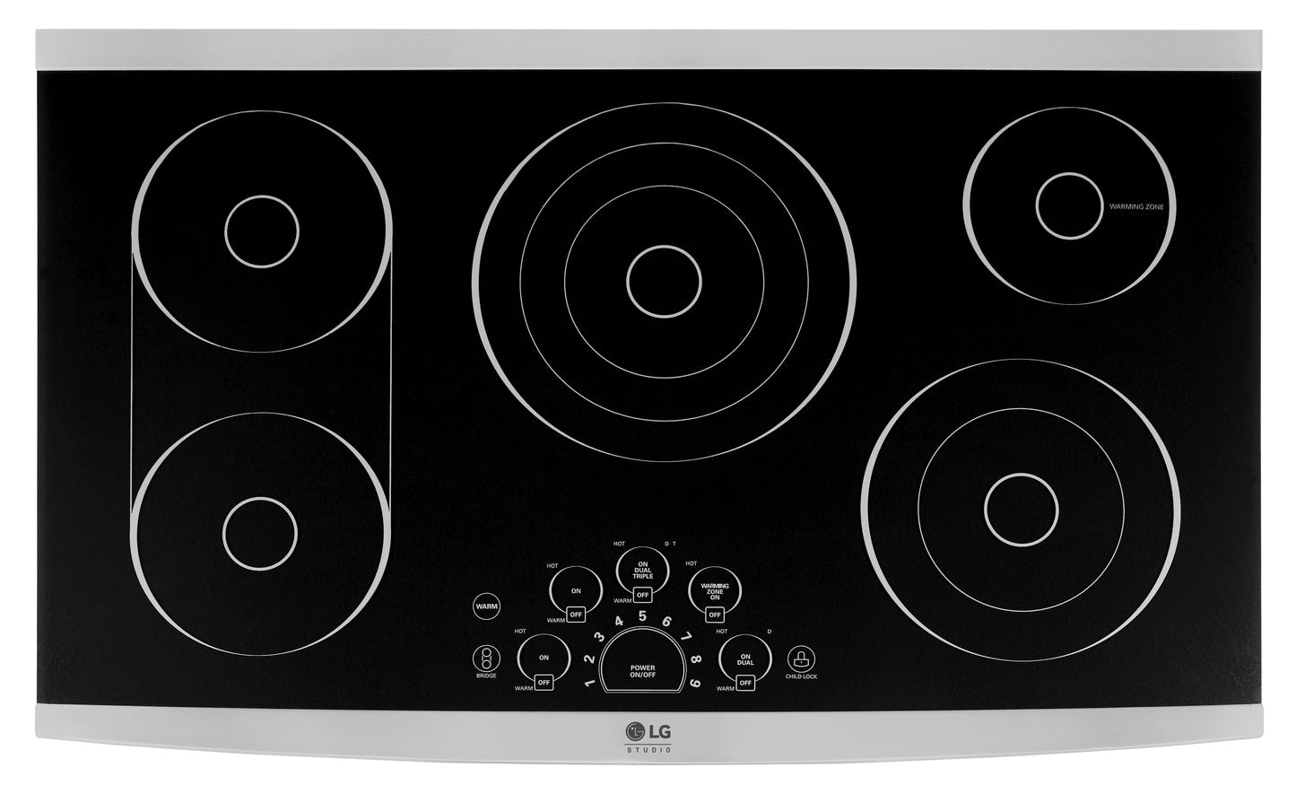 LG STUDIO 30" Electric Cooktop with Warming Zone and SmoothTouch® LSCE305ST