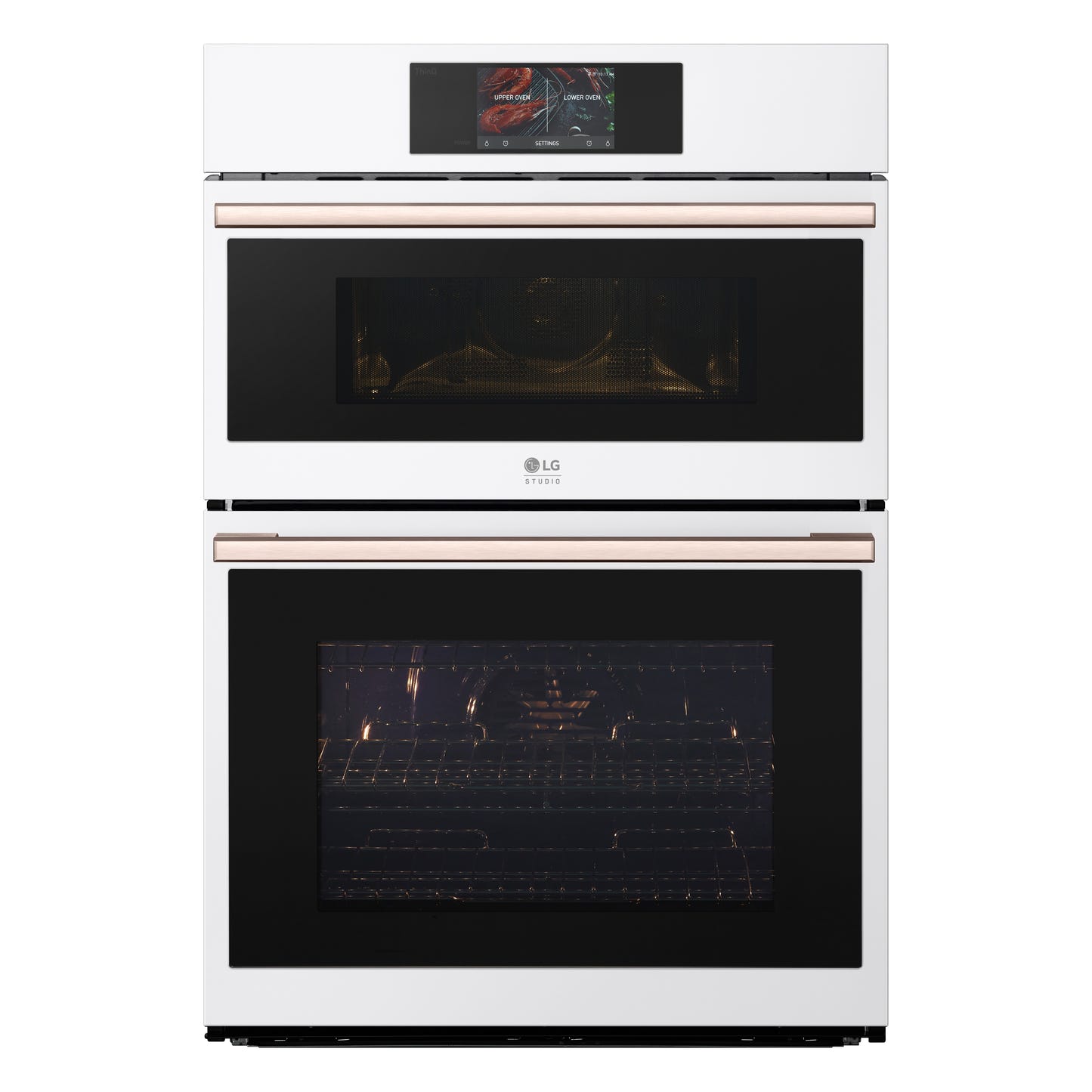 LG STUDIO Essence White 1.7/ 4.7 cu.ft. Combination Double Wall Oven WCES6428N