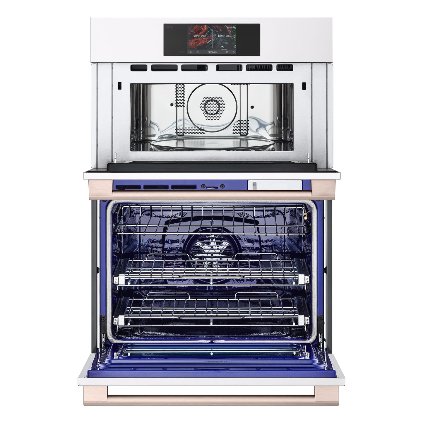 LG STUDIO Essence White 1.7/ 4.7 cu.ft. Combination Double Wall Oven WCES6428N