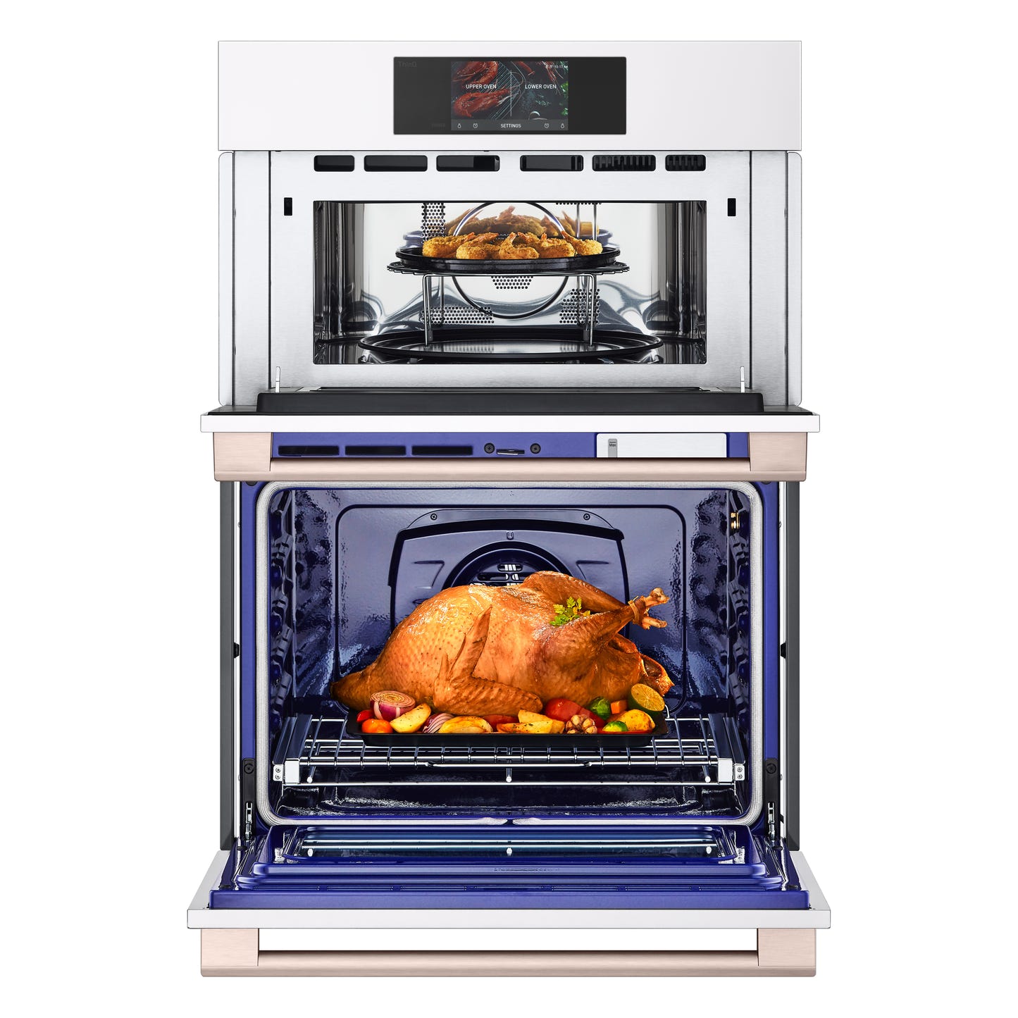 LG STUDIO Essence White 1.7/ 4.7 cu.ft. Combination Double Wall Oven WCES6428N