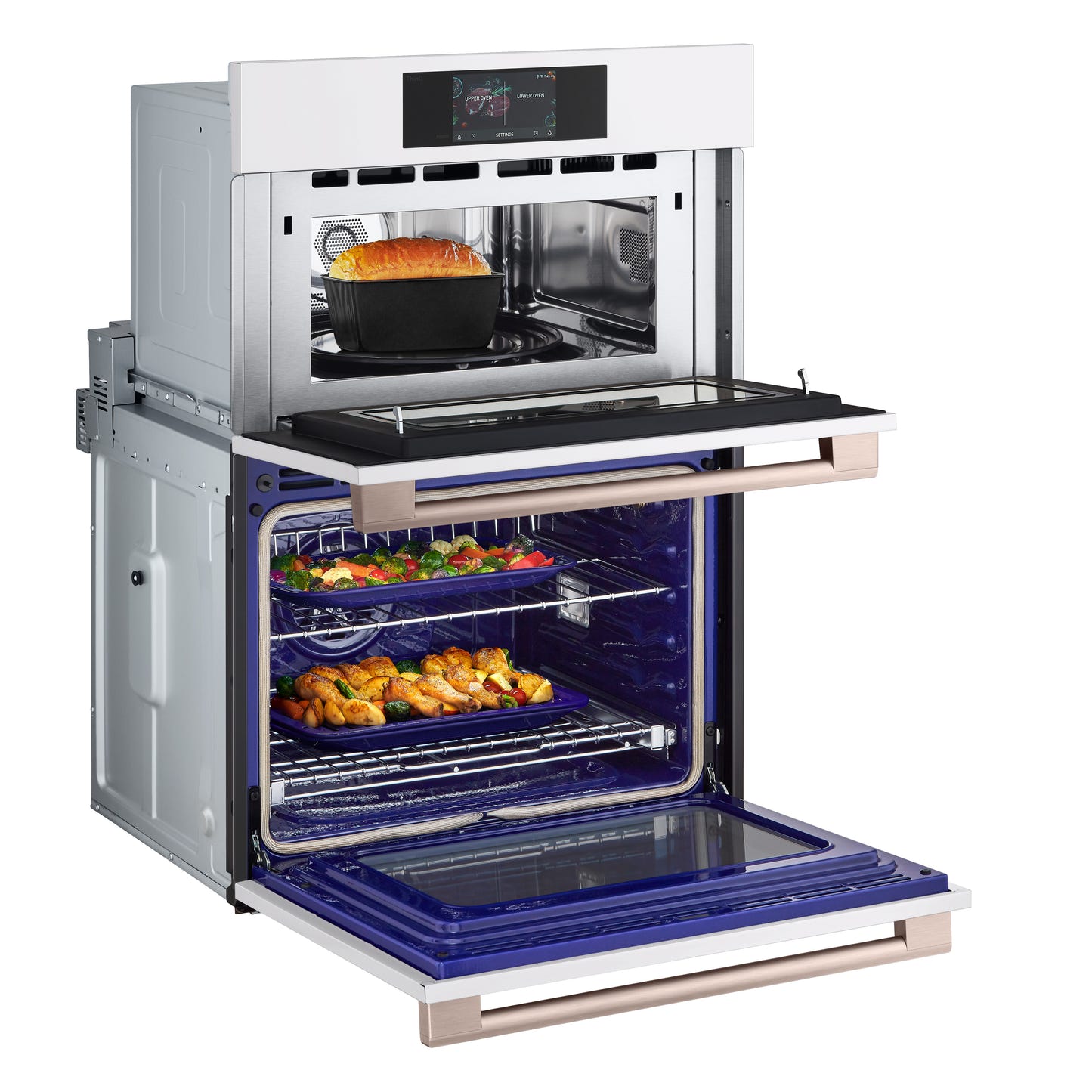 LG STUDIO Essence White 1.7/ 4.7 cu.ft. Combination Double Wall Oven WCES6428N