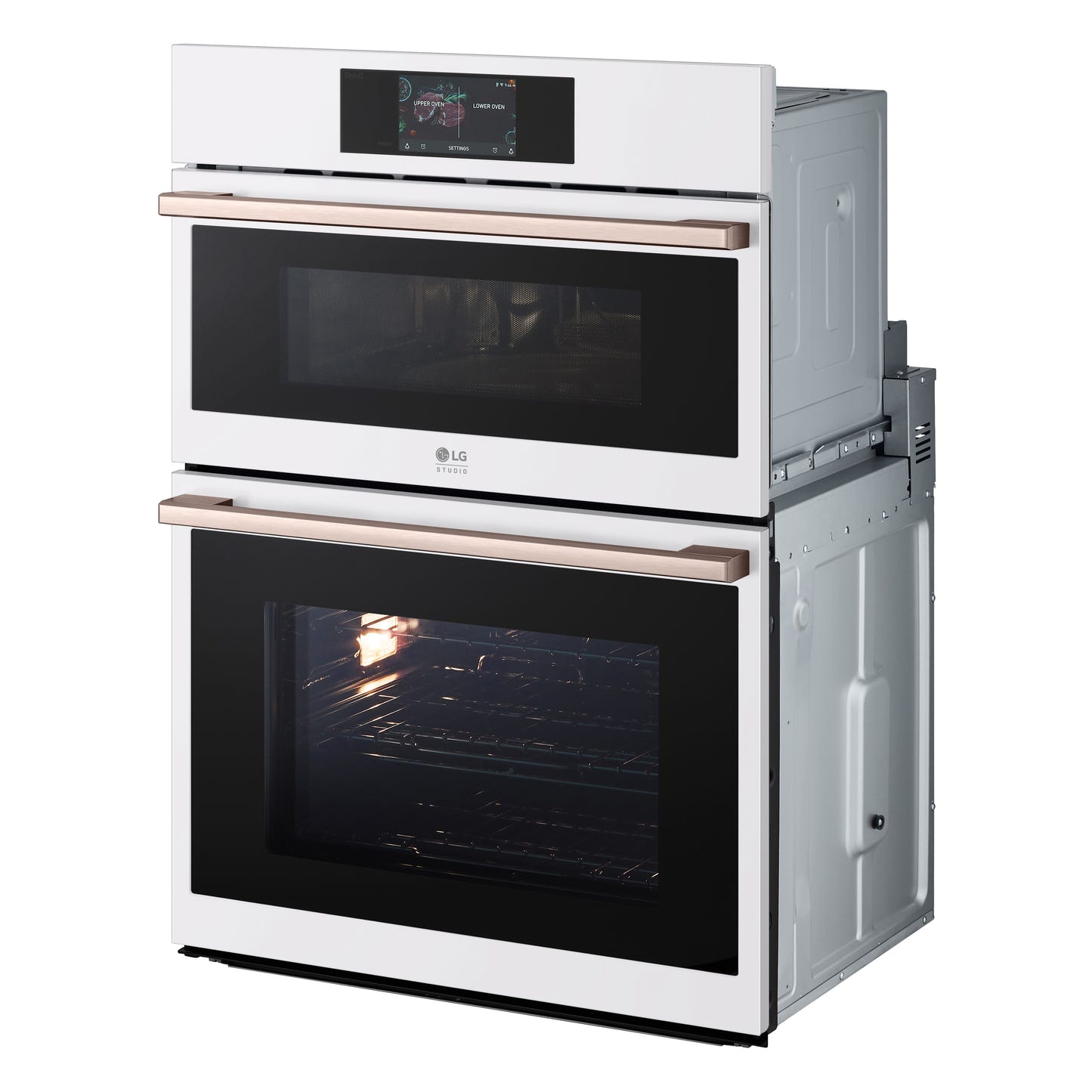LG STUDIO Essence White 1.7/ 4.7 cu.ft. Combination Double Wall Oven WCES6428N