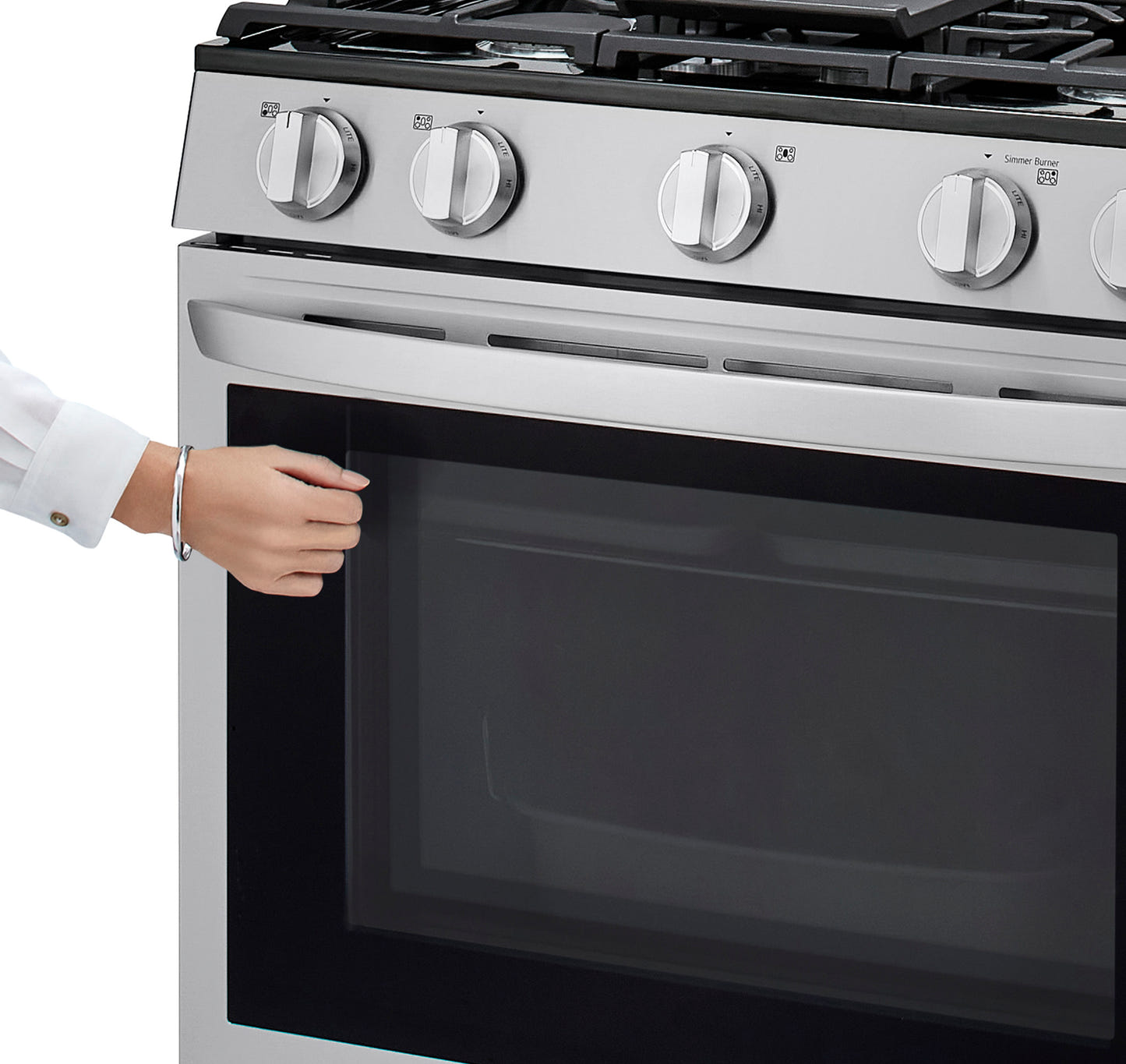 5.8 cu ft. Smart Wi-Fi Enabled True Convection InstaView™ Gas Ranges with Air Fry LRGL5825F
