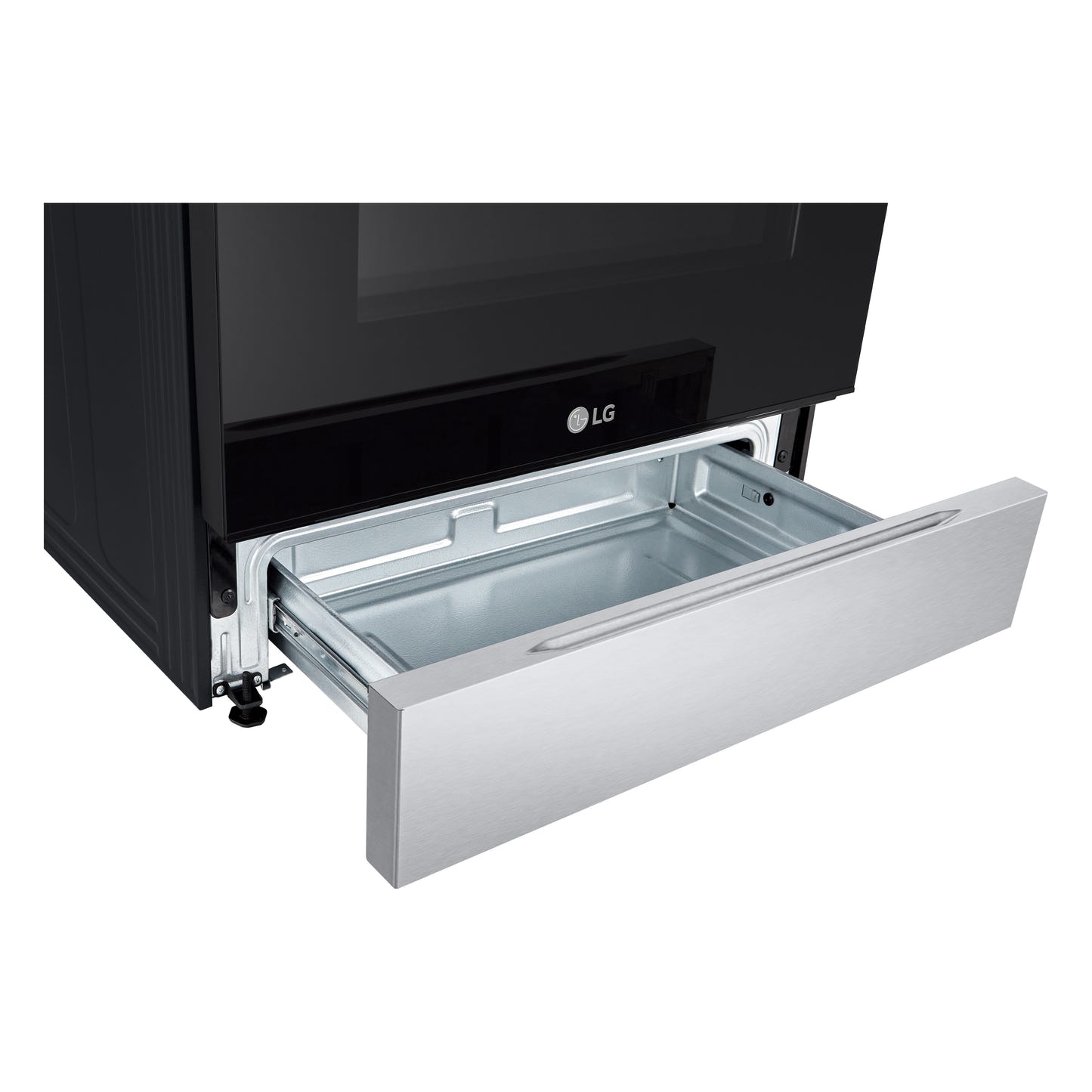 LG 6.3 cu. ft. Smart Wi-Fi Enabled Electric Slide-in Range with EasyClean® LSEL6331F storage drawer view