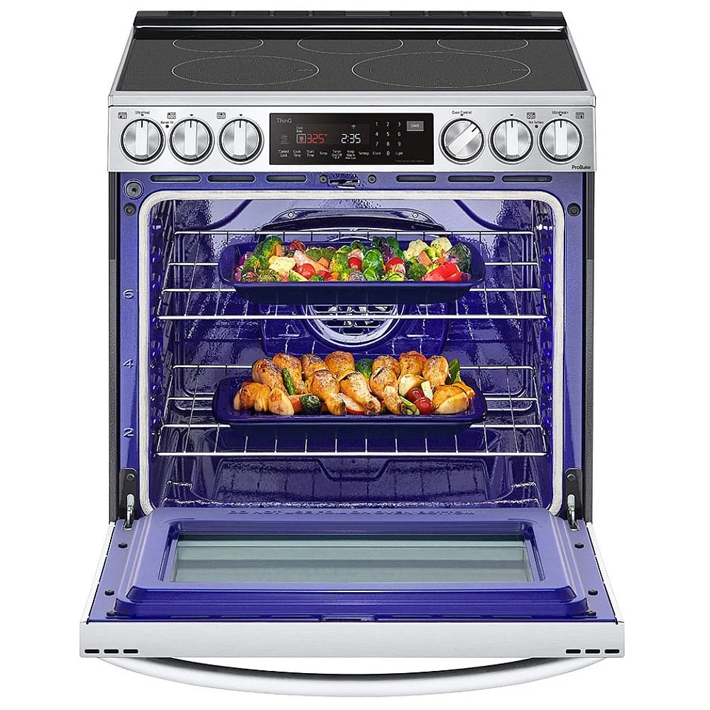 6.3 cu ft. Smart Wi-Fi Enabled ProBake Convection® InstaView™ Electric Slide-in Ranges with Air Sous Vide and Air Fry LSEL6337F