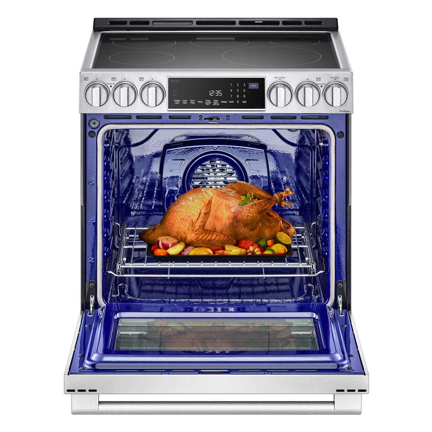 LG STUDIO 6.3 cu. ft. InstaView® Electric Slide-in Ranges with ProBake Convection® and Air Fry LSES6338F