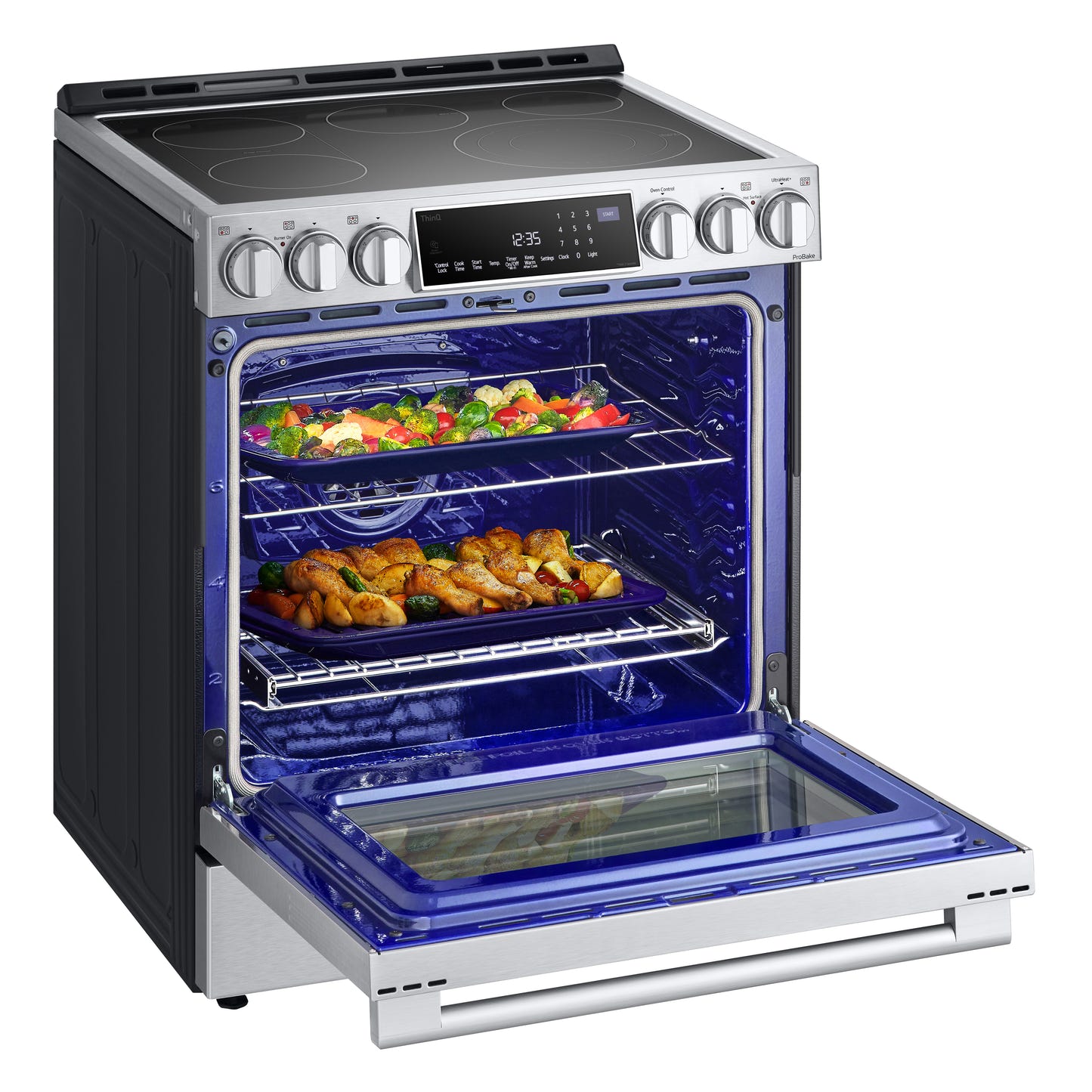 LG STUDIO 6.3 cu. ft. InstaView® Electric Slide-in Ranges with ProBake Convection® and Air Fry LSES6338F