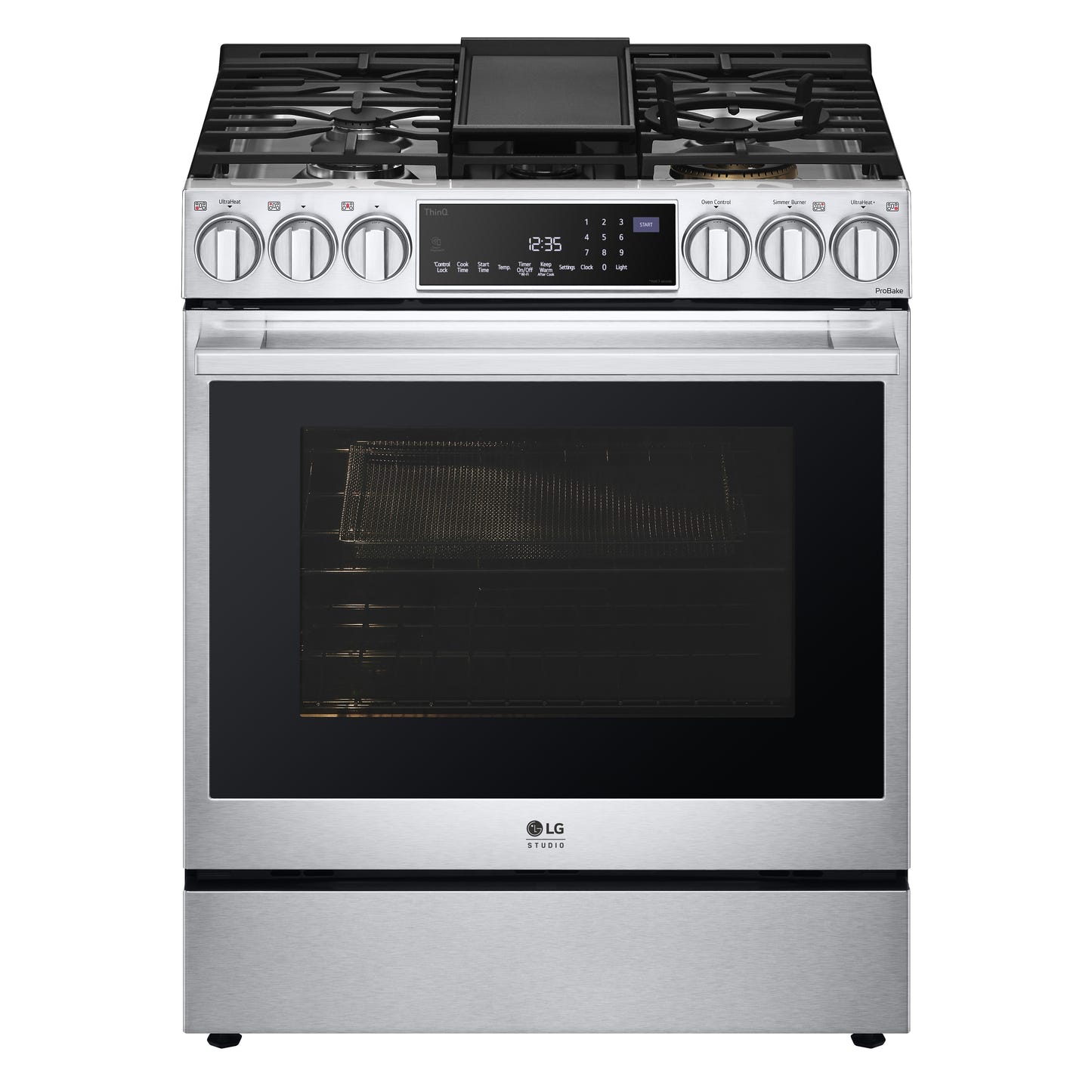 LG STUDIO 6.3 cu. ft. InstaView® Gas Slide-in Ranges with ProBake Convection® and Air Fry LSGS6338F