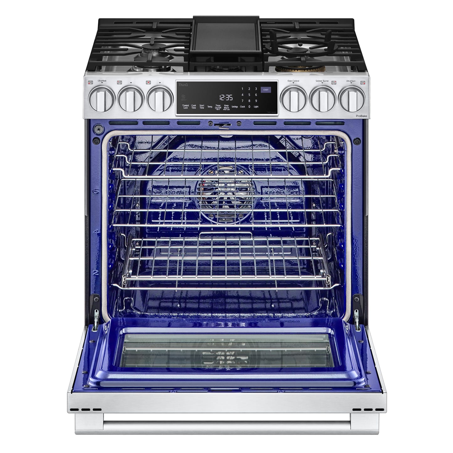 LG STUDIO 6.3 cu. ft. InstaView® Gas Slide-in Ranges with ProBake Convection® and Air Fry LSGS6338F