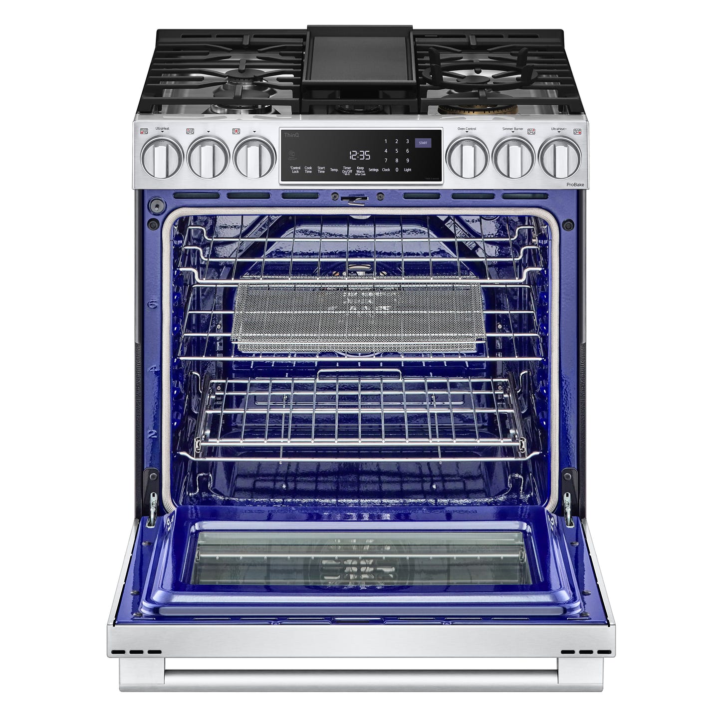 LG STUDIO 6.3 cu. ft. InstaView® Gas Slide-in Ranges with ProBake Convection® and Air Fry LSGS6338F