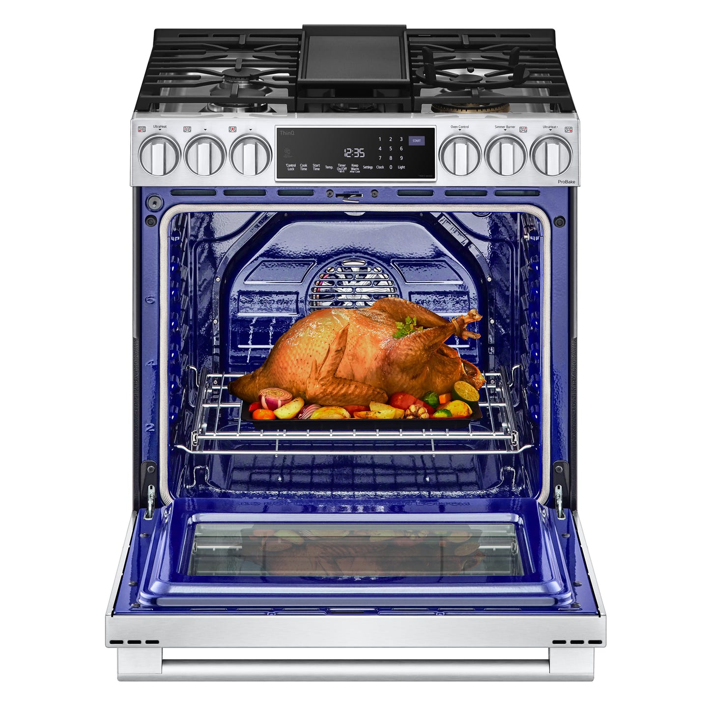 LG STUDIO 6.3 cu. ft. InstaView® Gas Slide-in Ranges with ProBake Convection® and Air Fry LSGS6338F