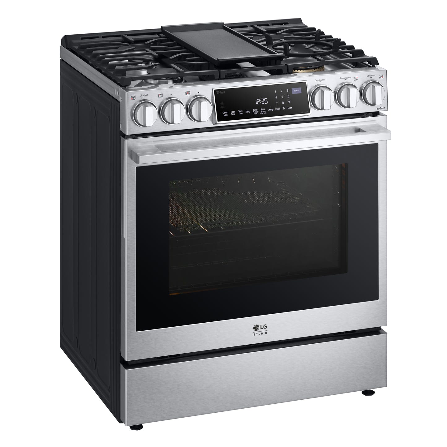 LG STUDIO 6.3 cu. ft. InstaView® Gas Slide-in Ranges with ProBake Convection® and Air Fry LSGS6338F