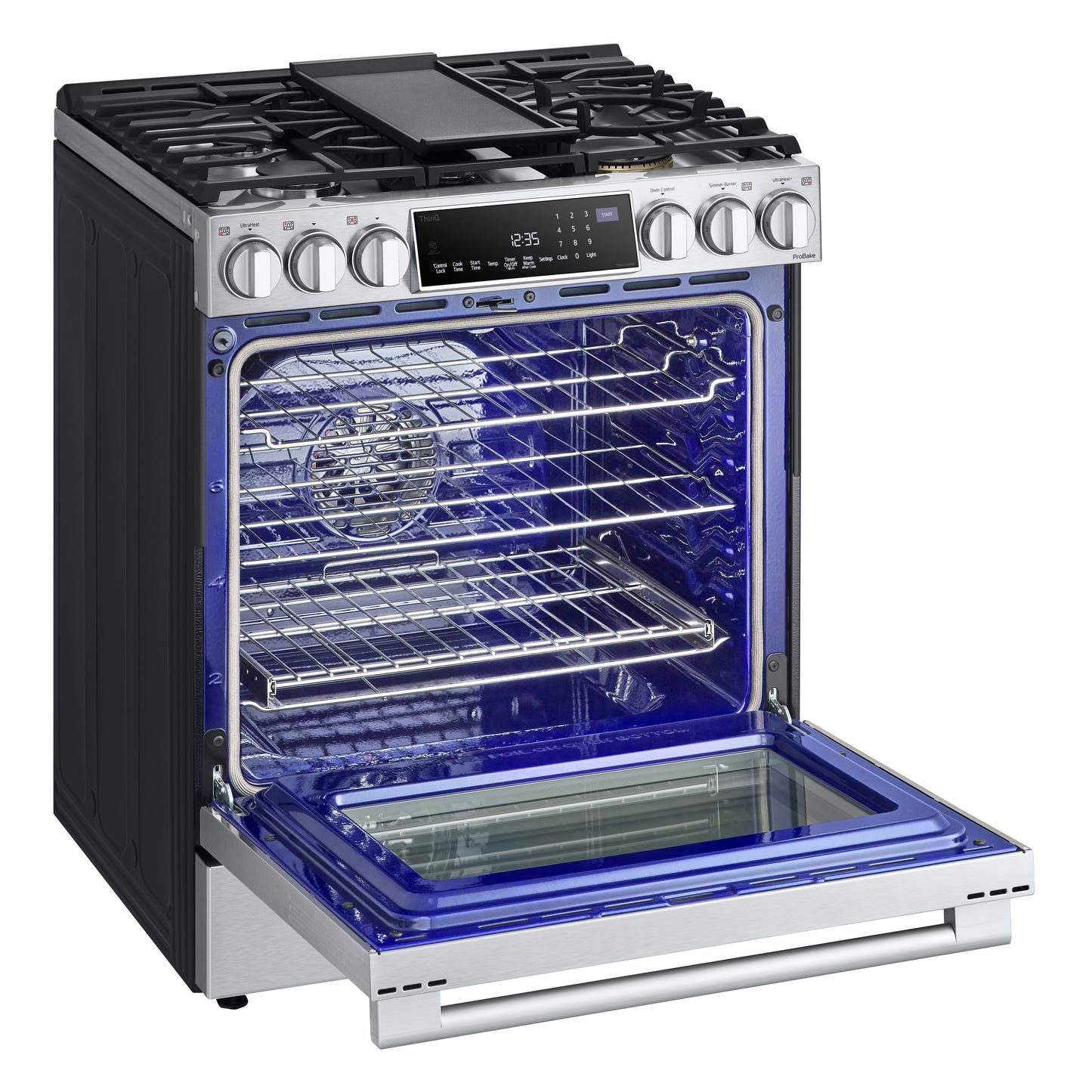 LG STUDIO 6.3 cu. ft. InstaView® Gas Slide-in Ranges with ProBake Convection® and Air Fry LSGS6338F