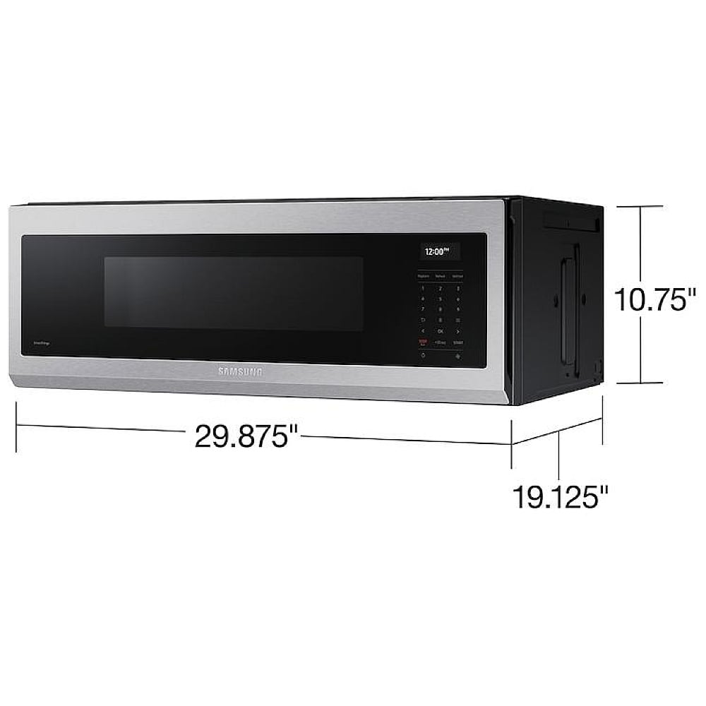 Samsung ME11A7710DS - ME11A7710DS/AC Over the Range Microwave, 30 inch Exterior Width, 1.1 cu. ft. Capacity, 550 CFM, 1,000 W Watts, LED, Stainless Steel colour