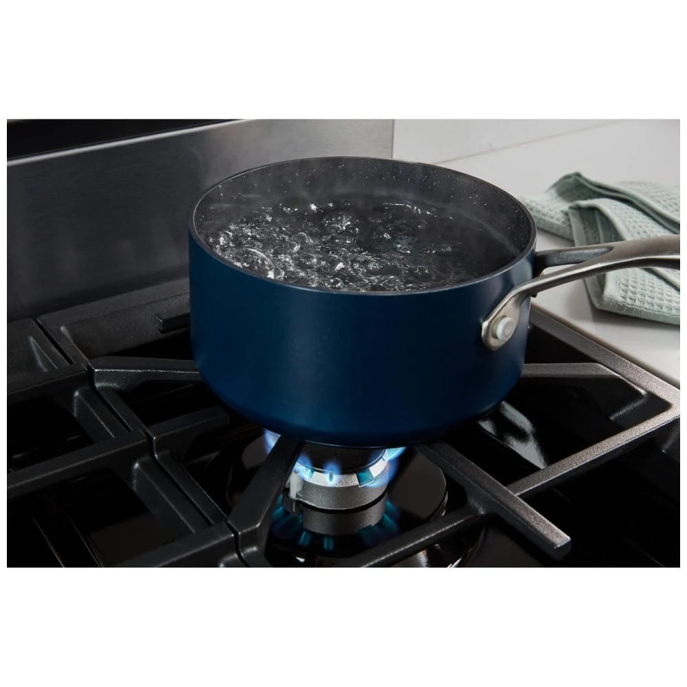 Maytag MSGS7030SZ Gas Range, 5 cu. ft. Capacity, 30 inch Exterior Width, Convection, 5 Burners, Storage Drawer, Air Fry, 18,000 BTU Highest Burner, FingerPrint Resistant Stainless Steel colour
